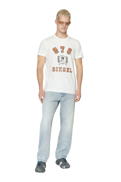 A06801-0CATM-141 MEN T-DIEGOR-E11 WHITE DIESEL T-SHIRTS