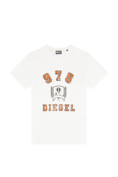 A06801-0CATM-141 MEN T-DIEGOR-E11 WHITE DIESEL T-SHIRTS