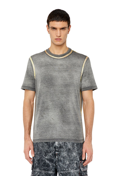 A08529-0BJAR-02A MEN T-JUSTINDI GREY DIESEL T-SHIRTS