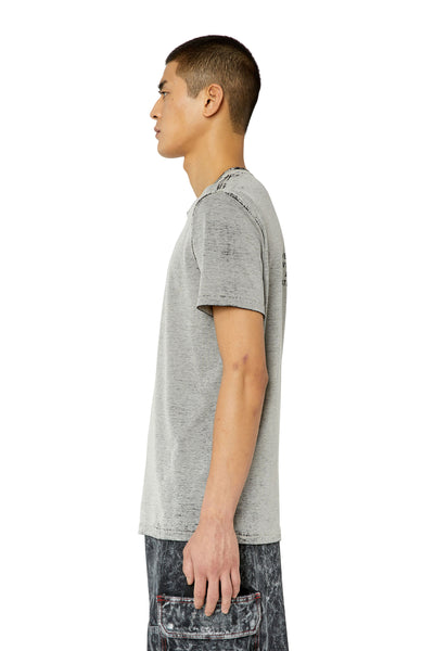 A08551-0TFAQ-141 MEN T-DIEGOR-G9 GREY DIESEL T-SHIRTS