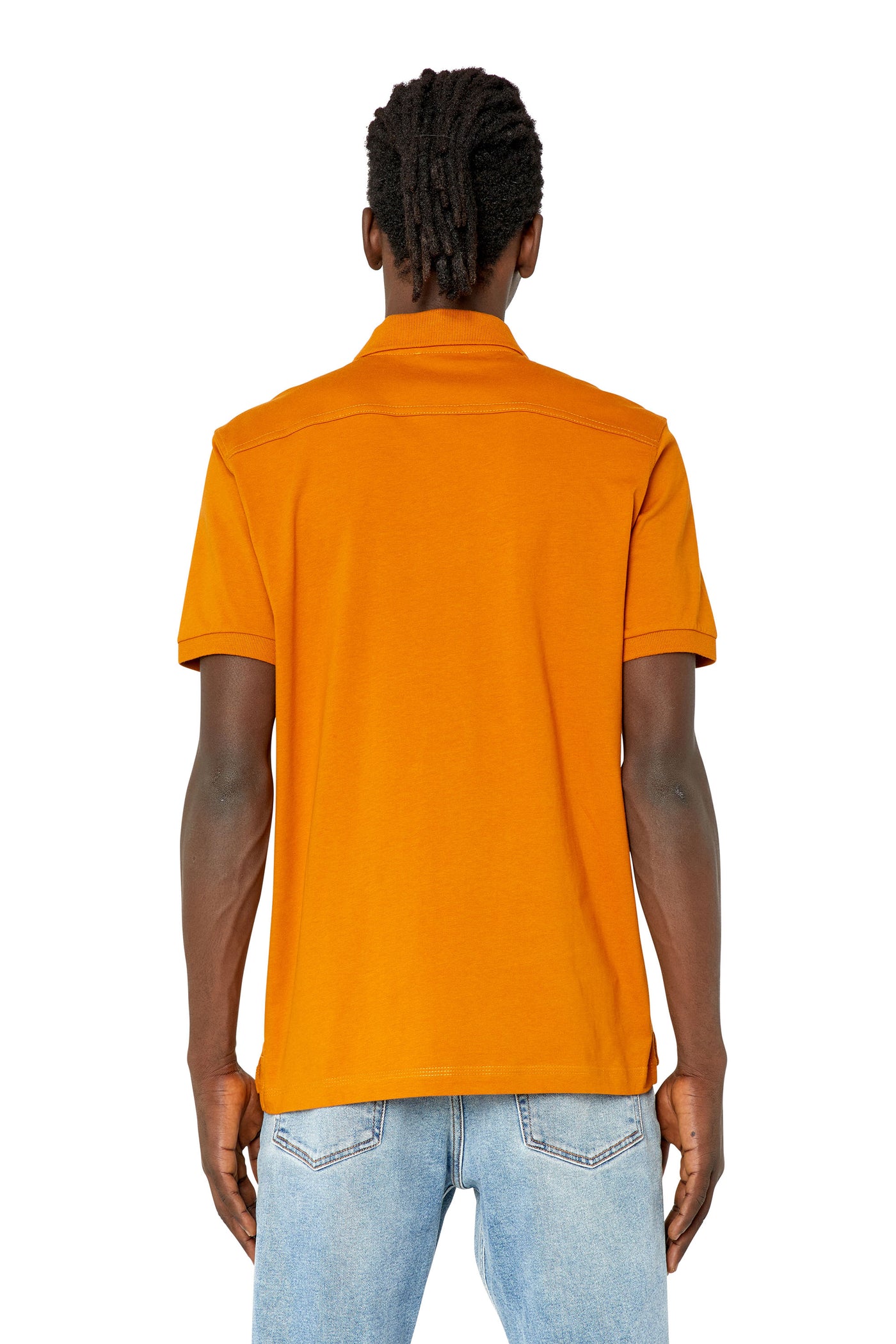 A08563-0CJAC-7DJA MEN T-SPOUCH ORANGE DIESEL POLO SHIRTS