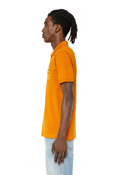 A08563-0CJAC-7DJA MEN T-SPOUCH ORANGE DIESEL POLO SHIRTS