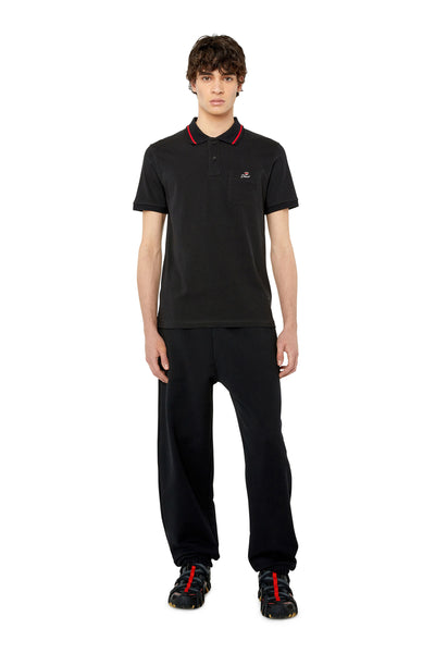 A08645-0BJAN-900 MEN T-SMITH-POC BLACK DIESEL POLO SHIRTS