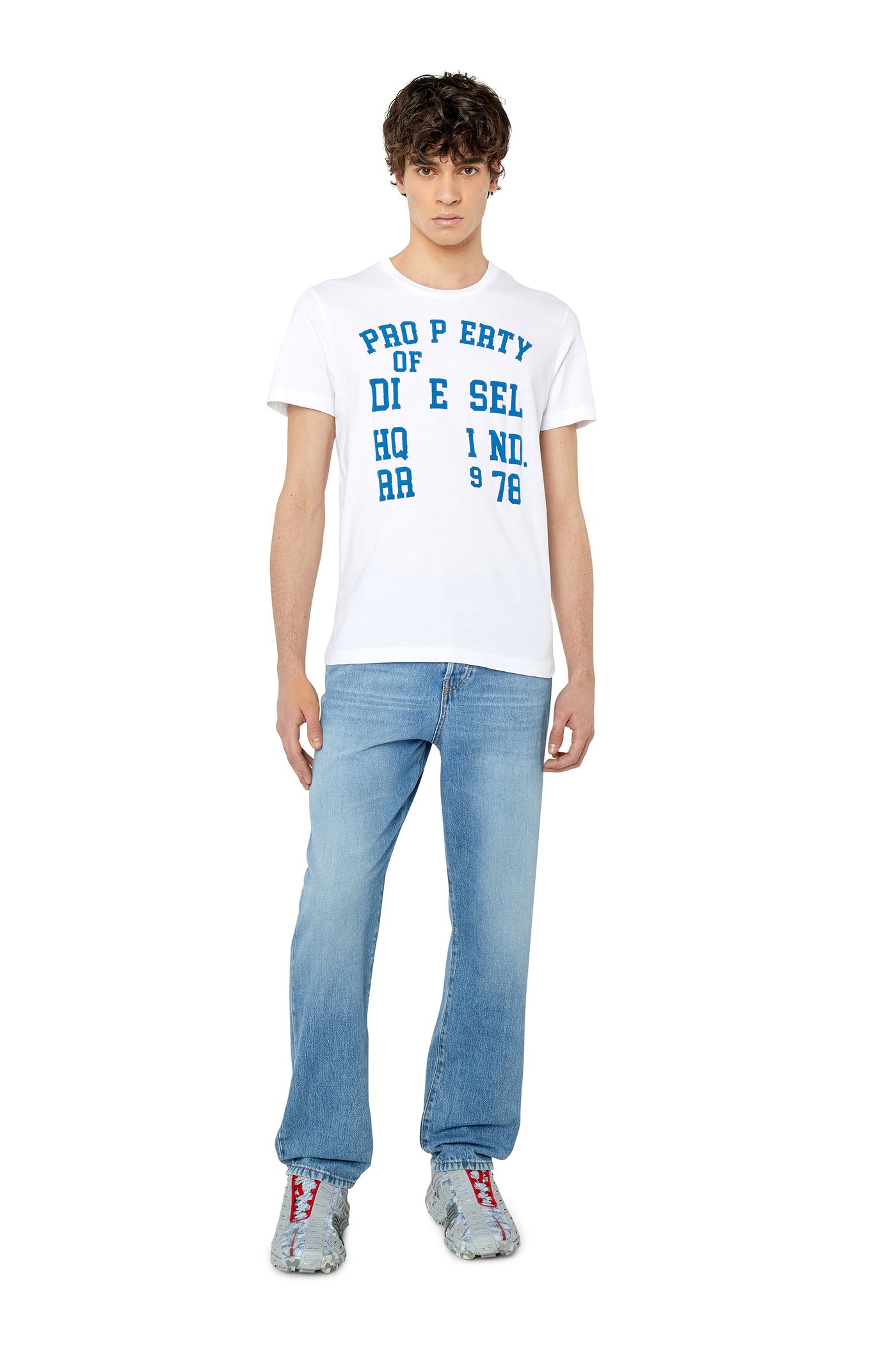 A08689-0GRAI-100 MEN T-DIEGOR-K59 WHITE DIESEL T-SHIRTS