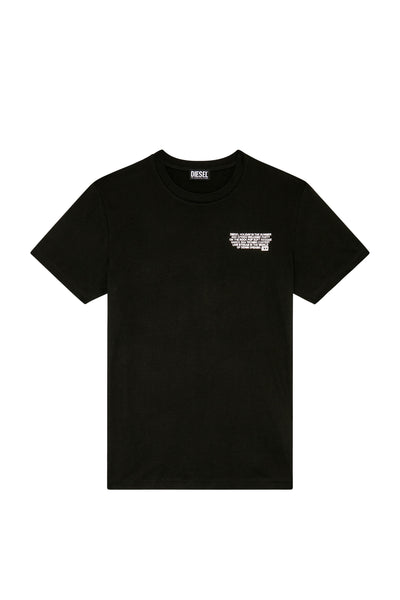 A08696-0GRAI-9XX MEN T-DIEGOR-K57 MAGLIETTA BLACK DIESEL T-SHIRTS