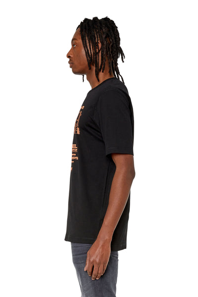 A09031-0CJAC-900 MEN T-JUST-SLITS-G1 MAGLIETTA BLACK DIESEL T-SHIRTS