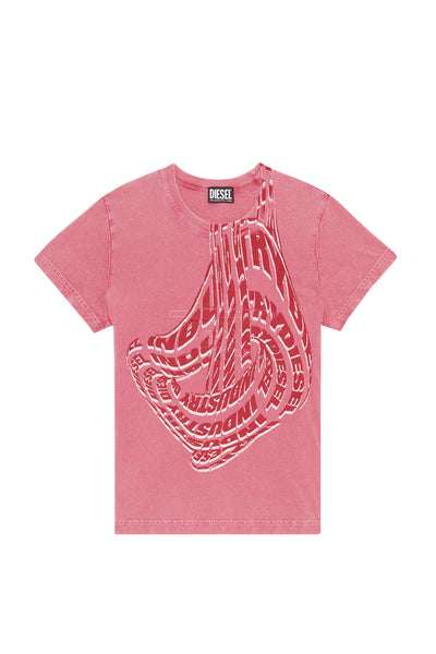 A09190-0IJAA-38H LADIES T-SLIDART MAGLIETTA PINK DIESEL T-SHIRTS