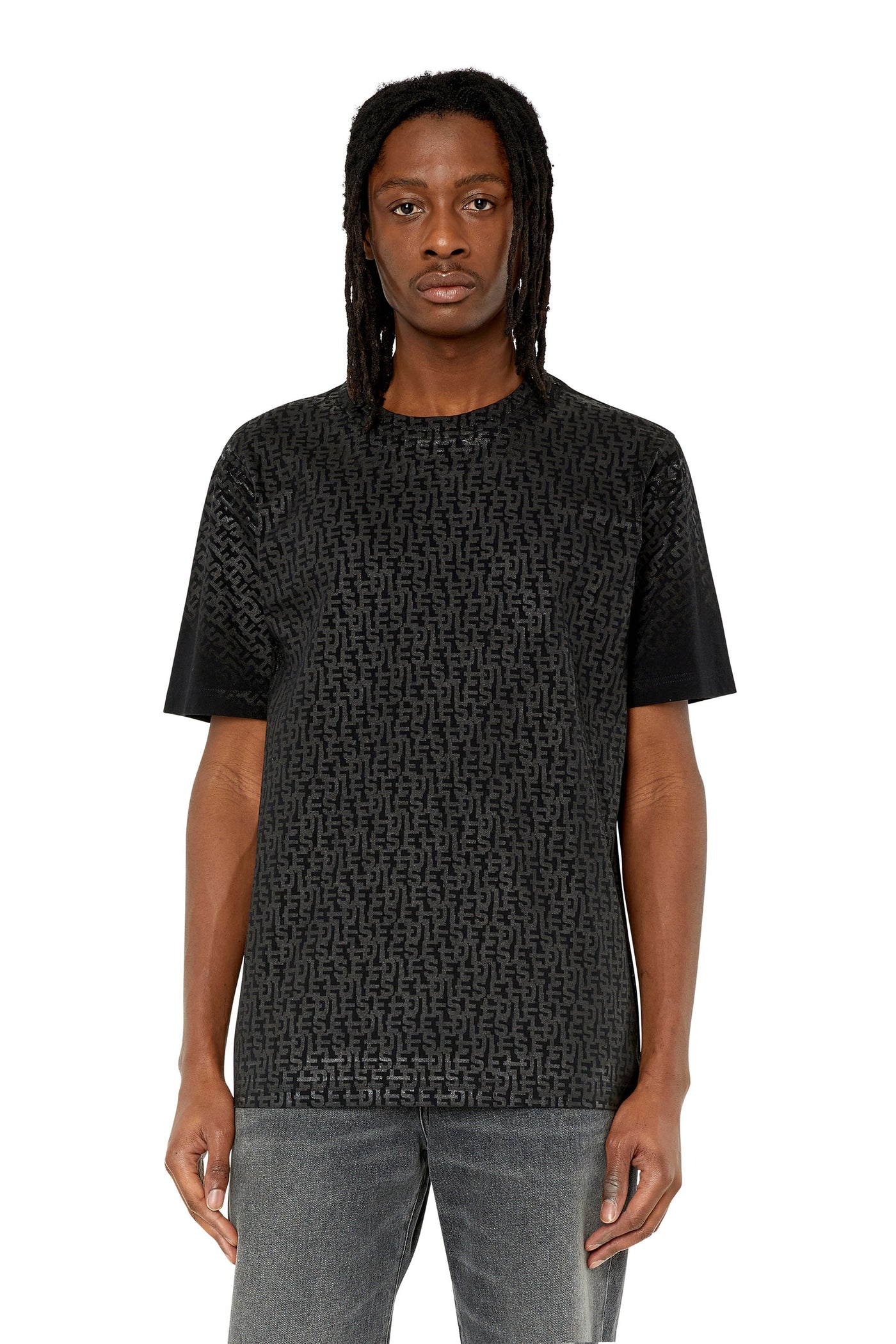 A09660-0PATI-9XX MEN T-JUST-MONO MAGLIETTA BLACK DIESEL T-SHIRTS