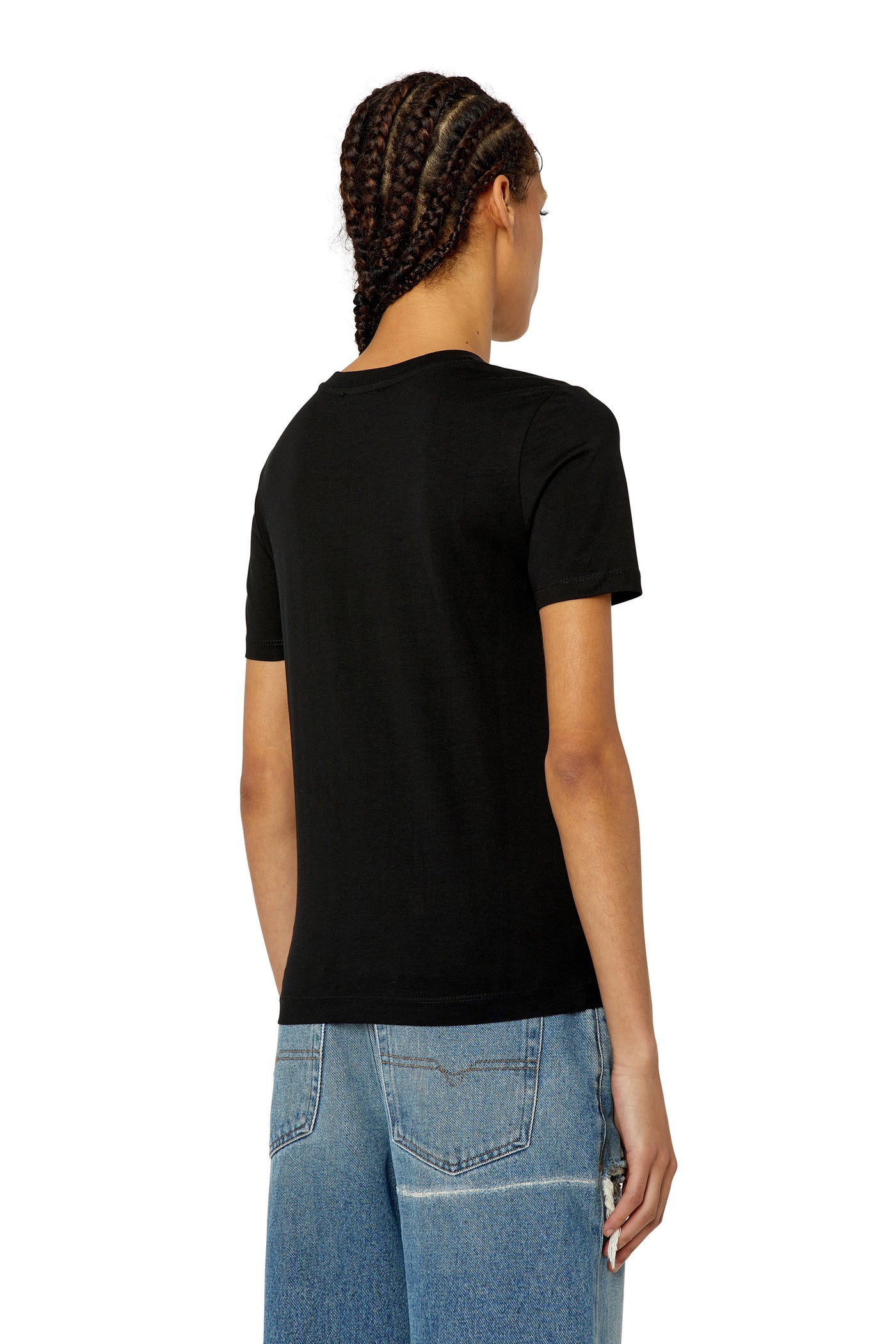 A09973-0GRAI-9XX FEMALE T-REG-G8 BLACK DIESEL T-SHIRTS