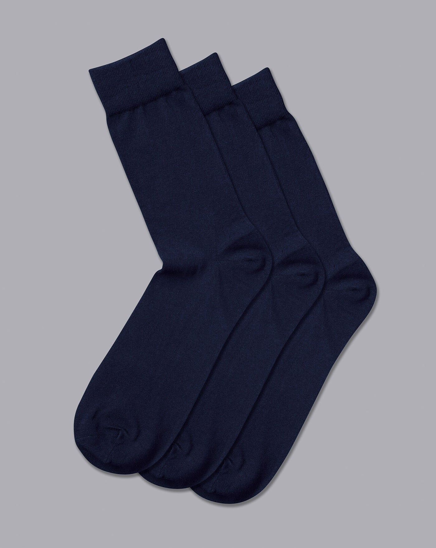 NAVY COTTON RICH 3 PACK SOCKS