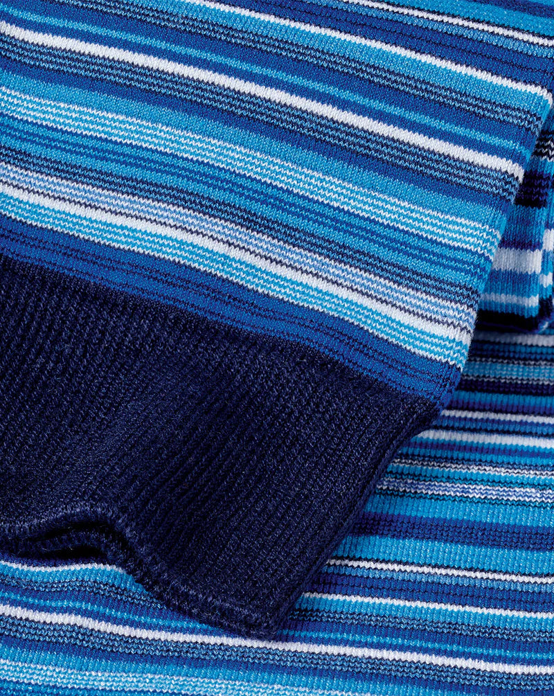 COBALT BLUE MULTI STRIPE SOCKS