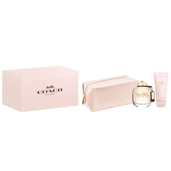 COACH NEW YORK WOMEN 3S SET(EDP 90ML+B/L 100ML+POCH)