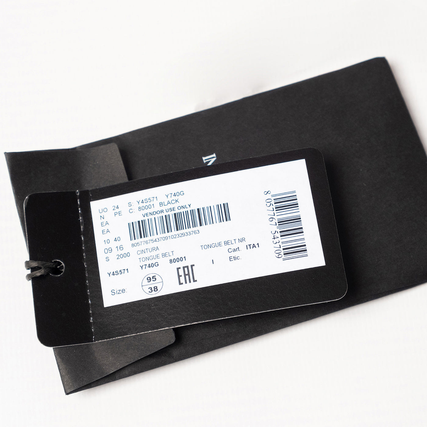 Tumbled-Leather Belt With Oversized Logo Lettering