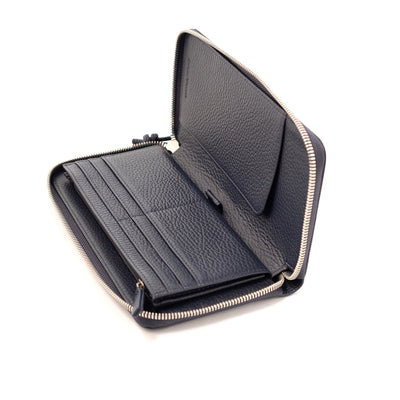 Tumbled Leather Wallet With Wrap-Around Zip