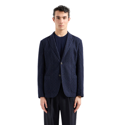 EM000437 AF11920 UB099 BLU ACCIAIO ARMANI MEN BLAZZER