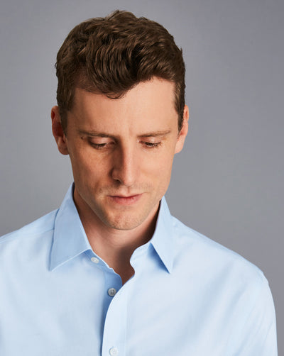 SKY BLUE NON-IRON POPLIN SLIM FIT SHIRT