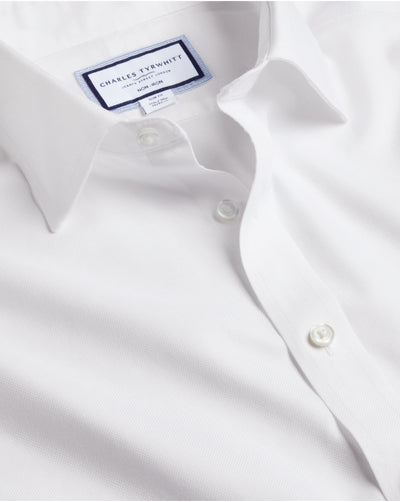 WHITE NON IRON ROYAL OXFORD SLIM FIT SHIRT