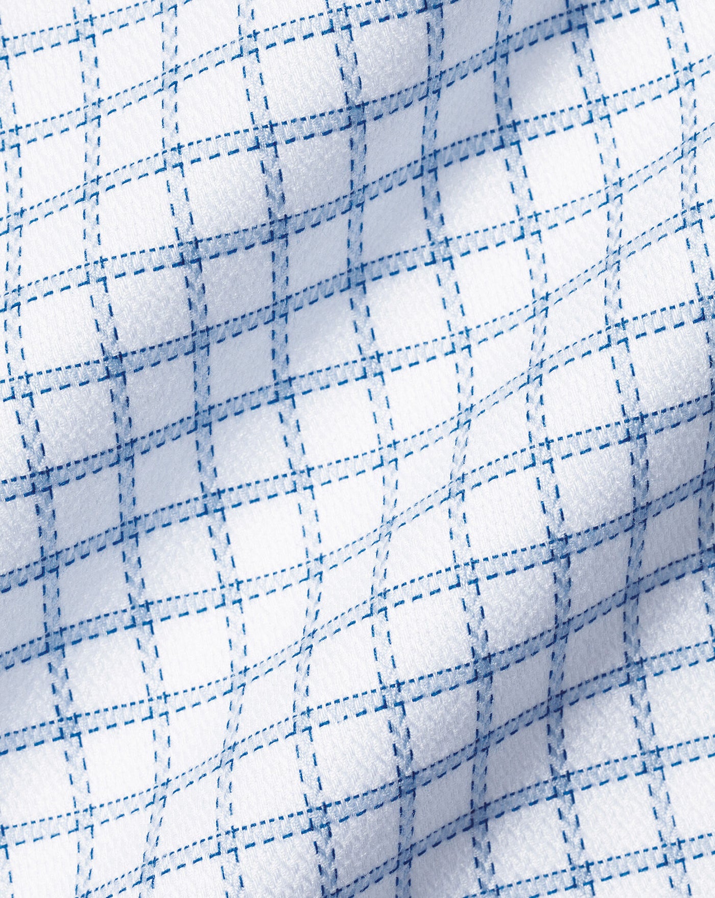 CORNFLOWER BLUE NON-IRON RICHMOND WEAVE WINDOWPANE CHECK CA SF SHIRT