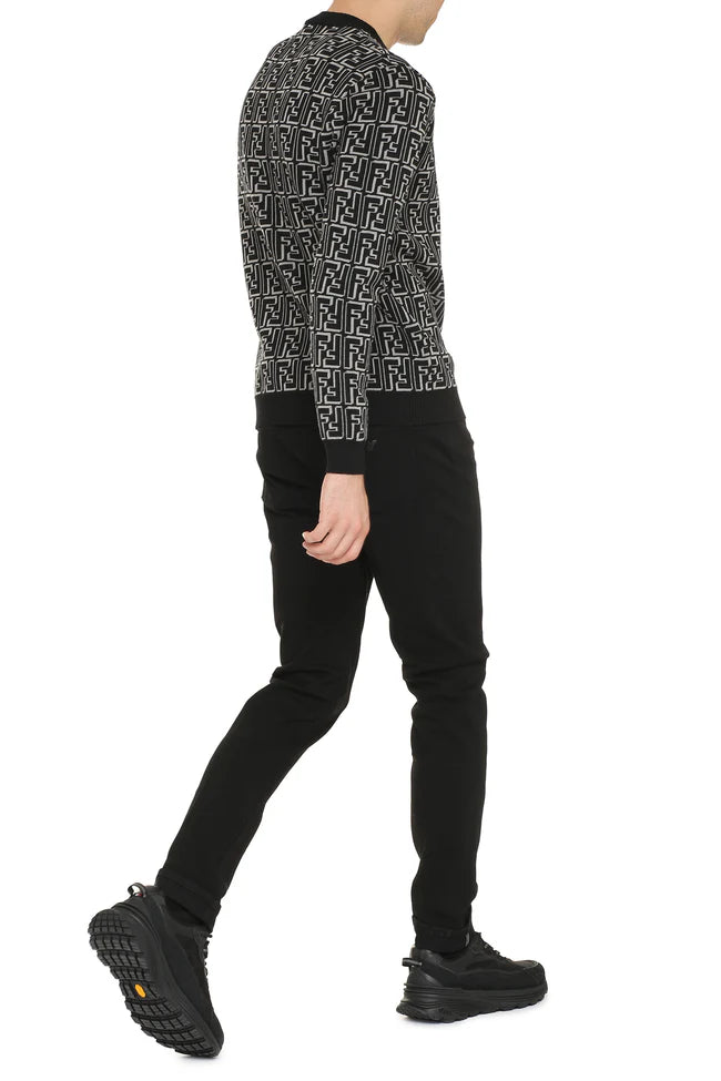 FZX009/ALJZF0UZ0 BLACK FENDI MEN SWEATER