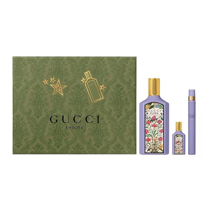 GUCCI FLORA GORGEOUS MAGNOLIA WOMEN 3S SET (EDP 100ML + EDP 10ML+EDP 5ML)