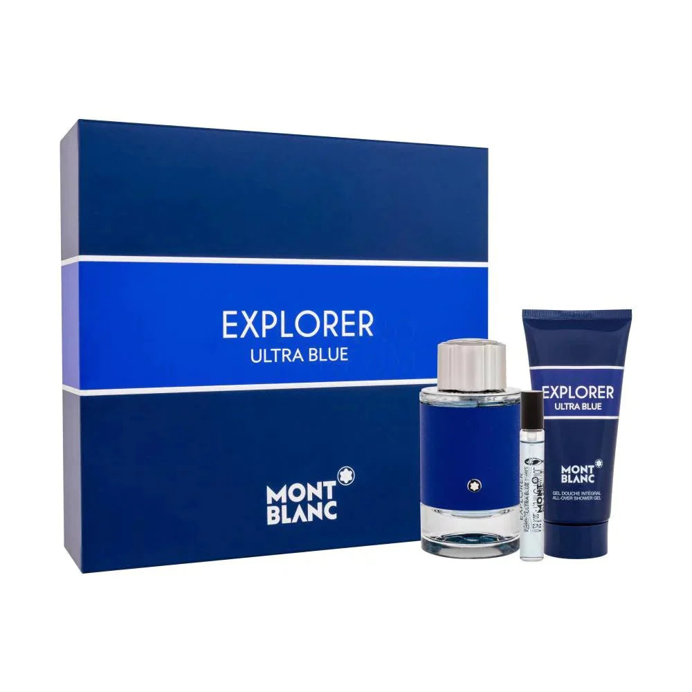 MONT BLANC EXPLORER ULTRA BLUE MEN EDP 3S SET (100ML+7.5ML+100ML S/GEL)