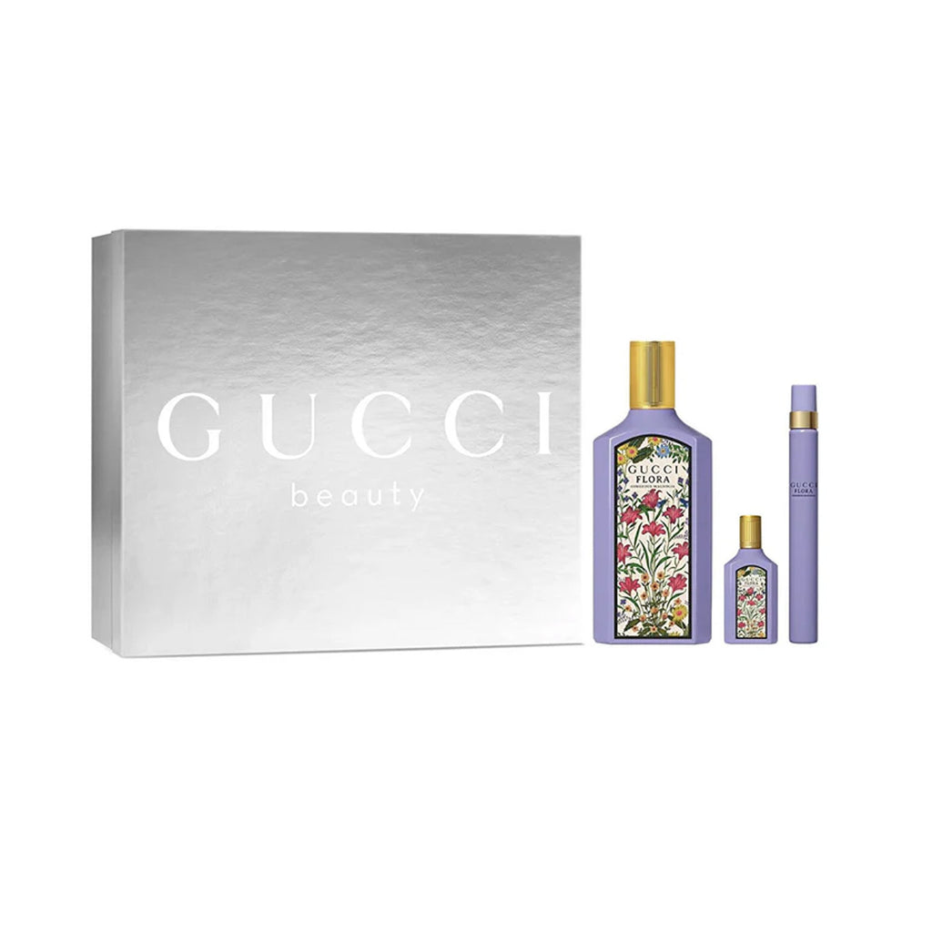 GUCCI FLORA GORGEOUS MAGNOLIA WOMEN 3S SET (EDP 100ML + EDP 10ML+EDP 5