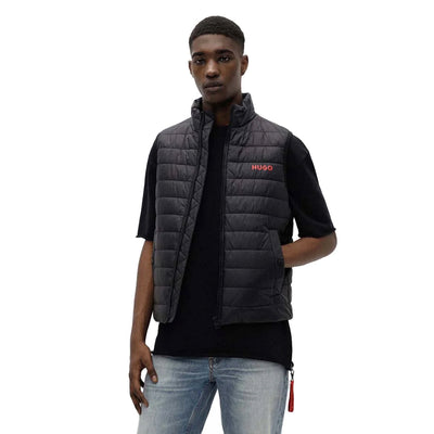 50468742 001 BOSS SLEEV LESS JACKET MEN BLACK