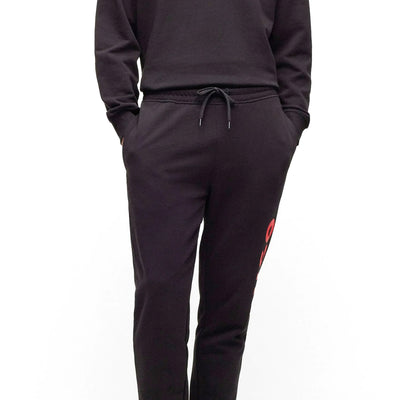 Cuffed Tracksuit Bottoms In French Terry With Contrast Logo