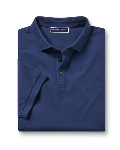 ROYAL BLUE SOLID SHORT SLEEVE COTTON TYRWHITT PIQUE POLO