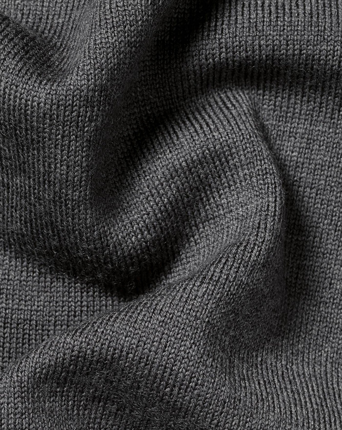 GREY PURE MERINO ROLL NECK JUMPER