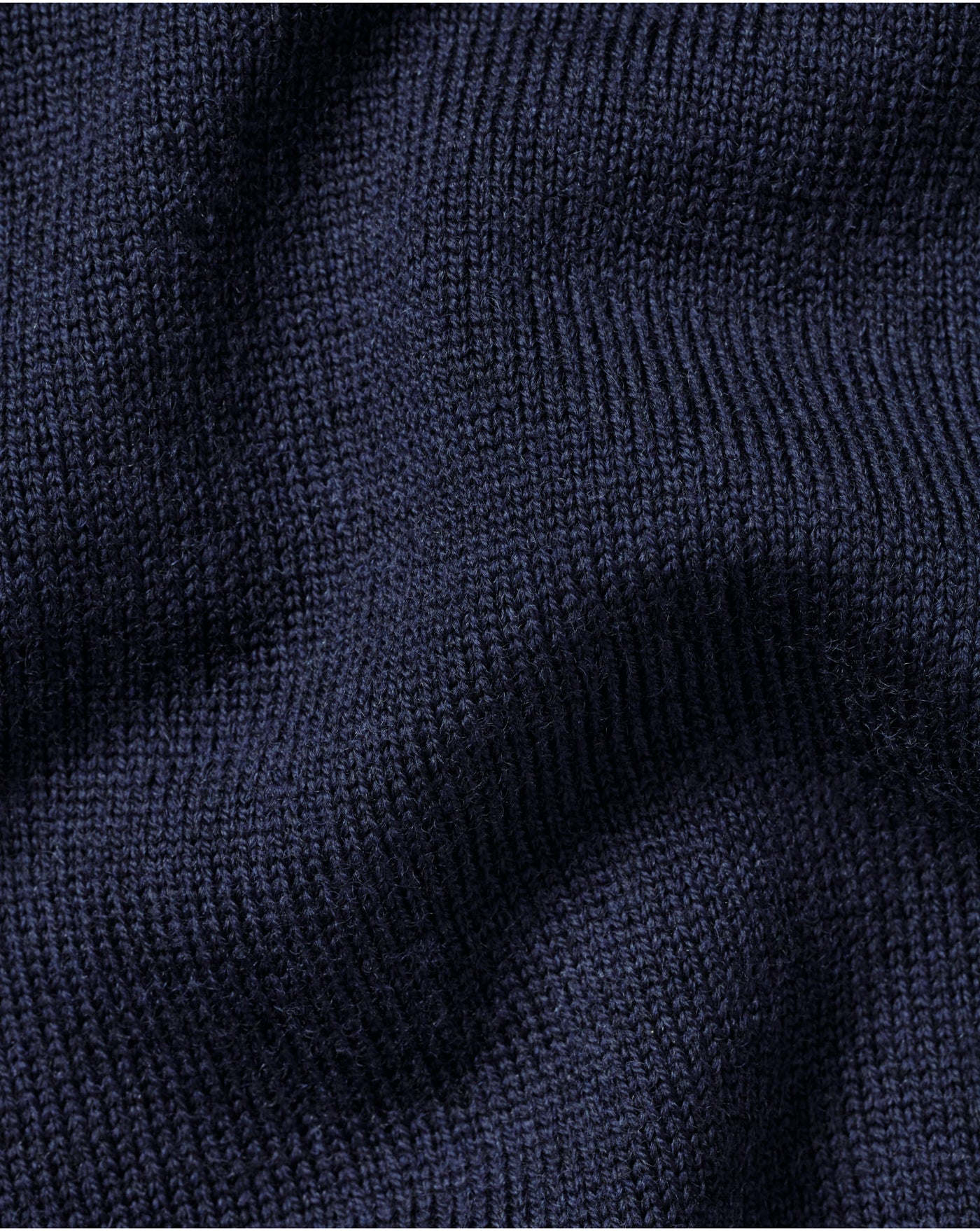 NAVY BLUE PURE MERINO ROLL NECK JUMPER