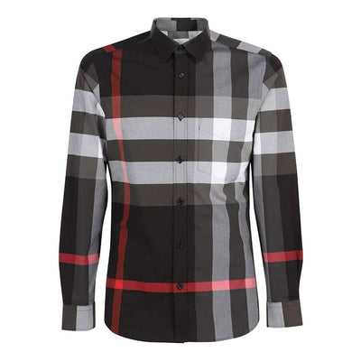 8023772 A1008 GREY BURBERRY MEN SHIRT