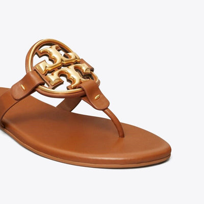 136593-200 METAL MILLER SOFT BOURBON MIELE / GOLD T.B SANDALS