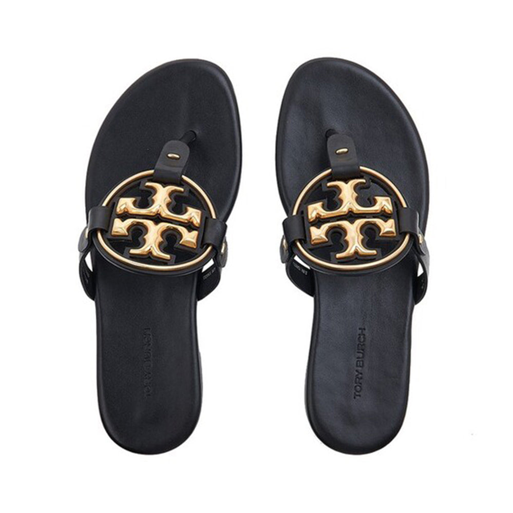 136593-006 METAL MILLER SOFT PERFECT BLACK / GOLD T.B SANDALS