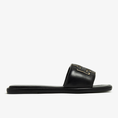 79985-013 DOUBLE T SPORT SLIDE PERFECT BLACK / GOLD T.B SANDALS