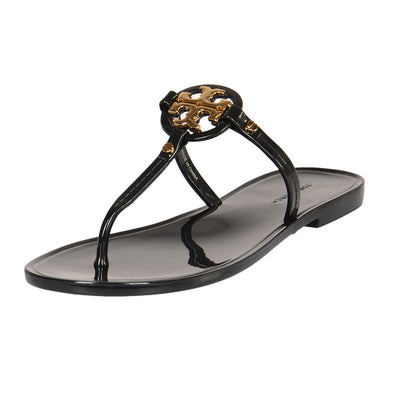 9296-001 MINI MILLER FLAT THONG PERFECT BLACK / GOLD T.B JELLIES