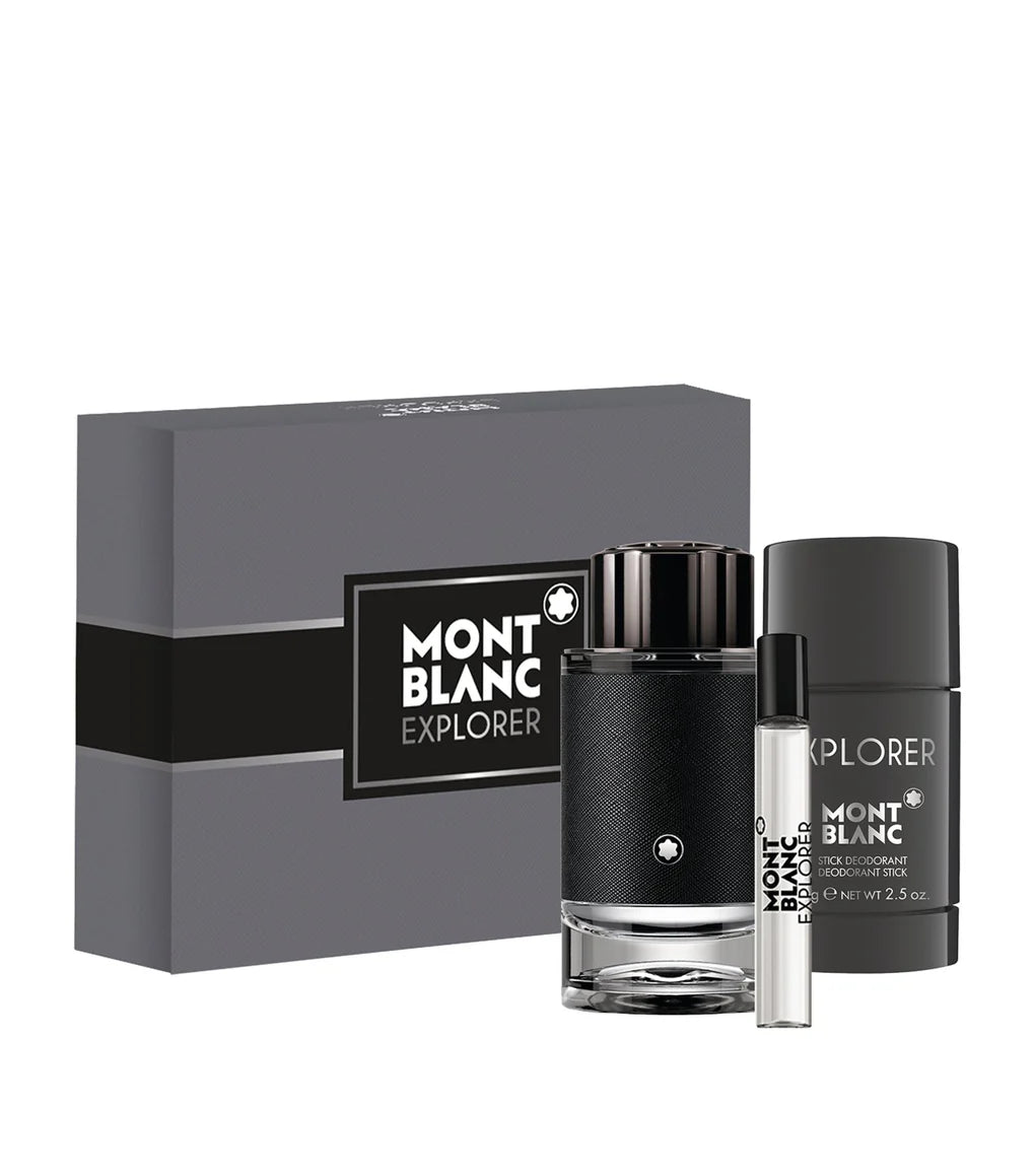 MONT BLANC EXPLORER MEN EDP 3S SET TRAVEL PACK (100ML+7.5ML+75GM DEOSTICK)