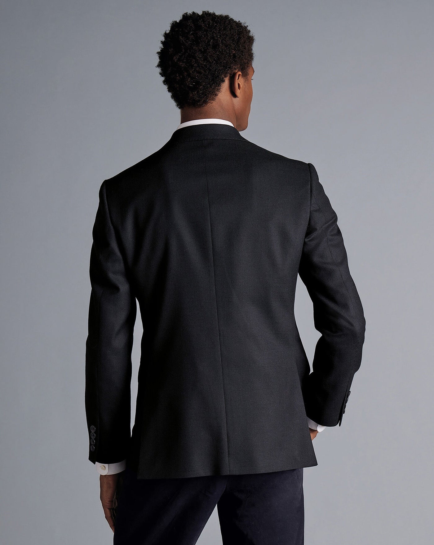 BLACK SLIM FIT PROPER BLAZER