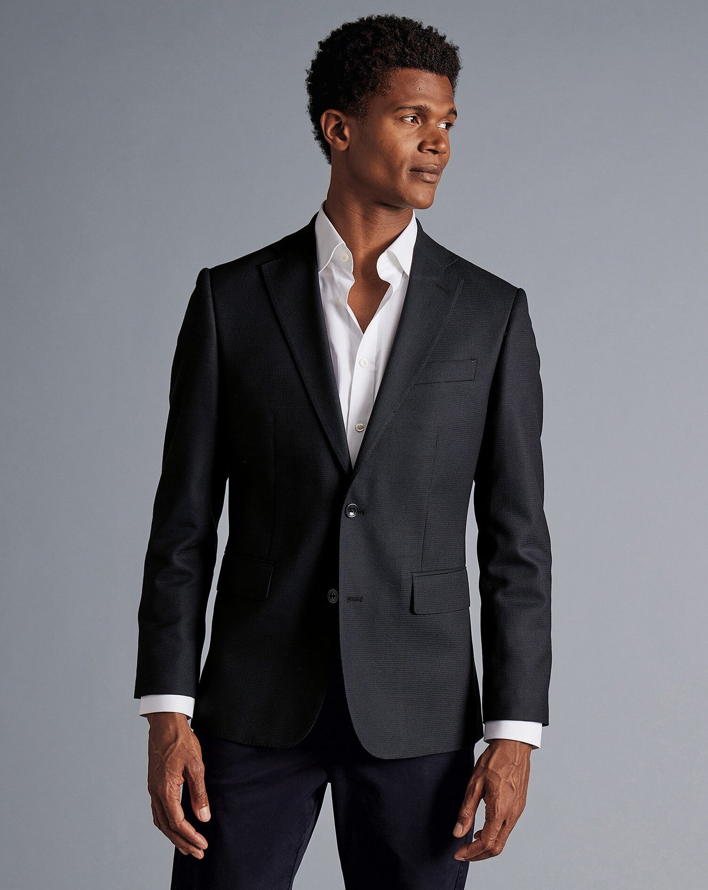 BLACK SLIM FIT PROPER BLAZER