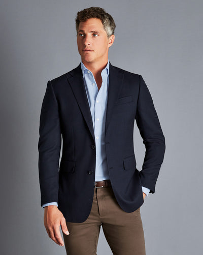 NAVY SLIM FIT PROPER BLAZER