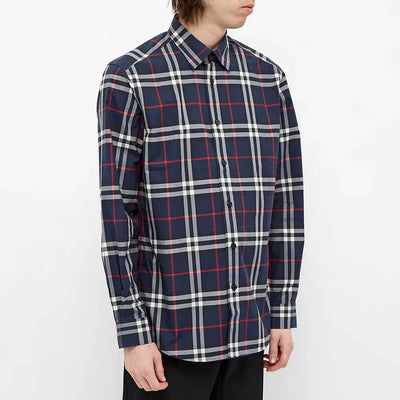 8020865 A1960 BURBERRY SHIRT MEN NAVY CHECK