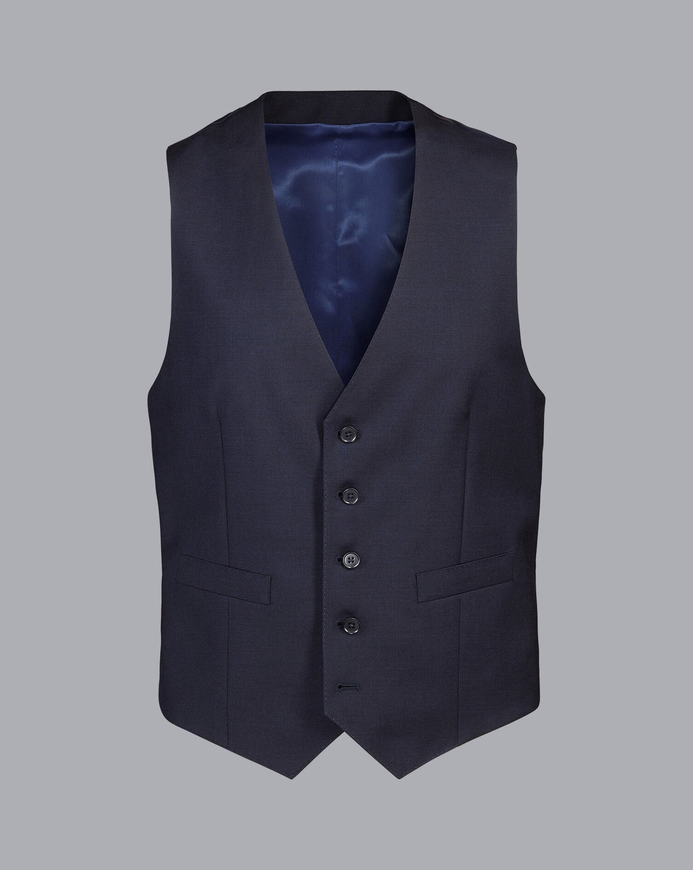 NAVY ADJUSTABLE FIT NATURAL STRETCH TWILL WAISTCOAT