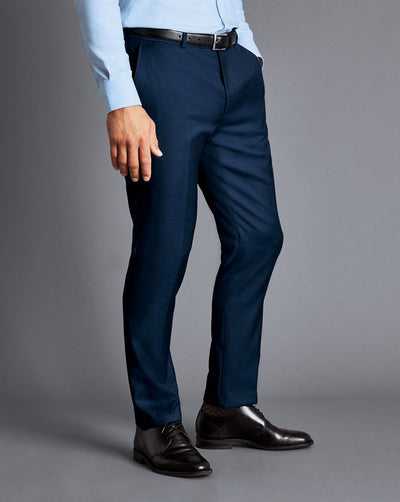 ROYAL BLUE SLIM FIT NATURAL STRETCH TWILL SUIT TROUSER