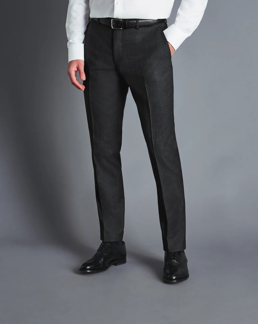 CHARCOAL GREY SLIM FIT END ON END ULTIMATE PERFORMANCE SUIT TROUSER