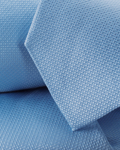 SKY BLUE SILK STAIN RESISTANT TIE