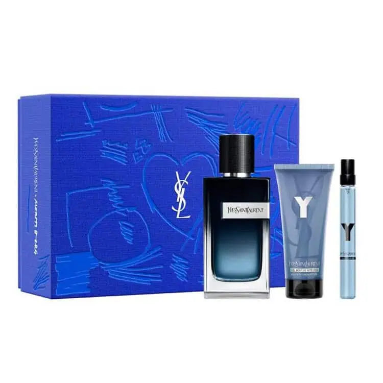 [P-3507] YSL Y LE PARFUM MEN 3S SET (100ML+EDP 10ML+S/G 50ML)