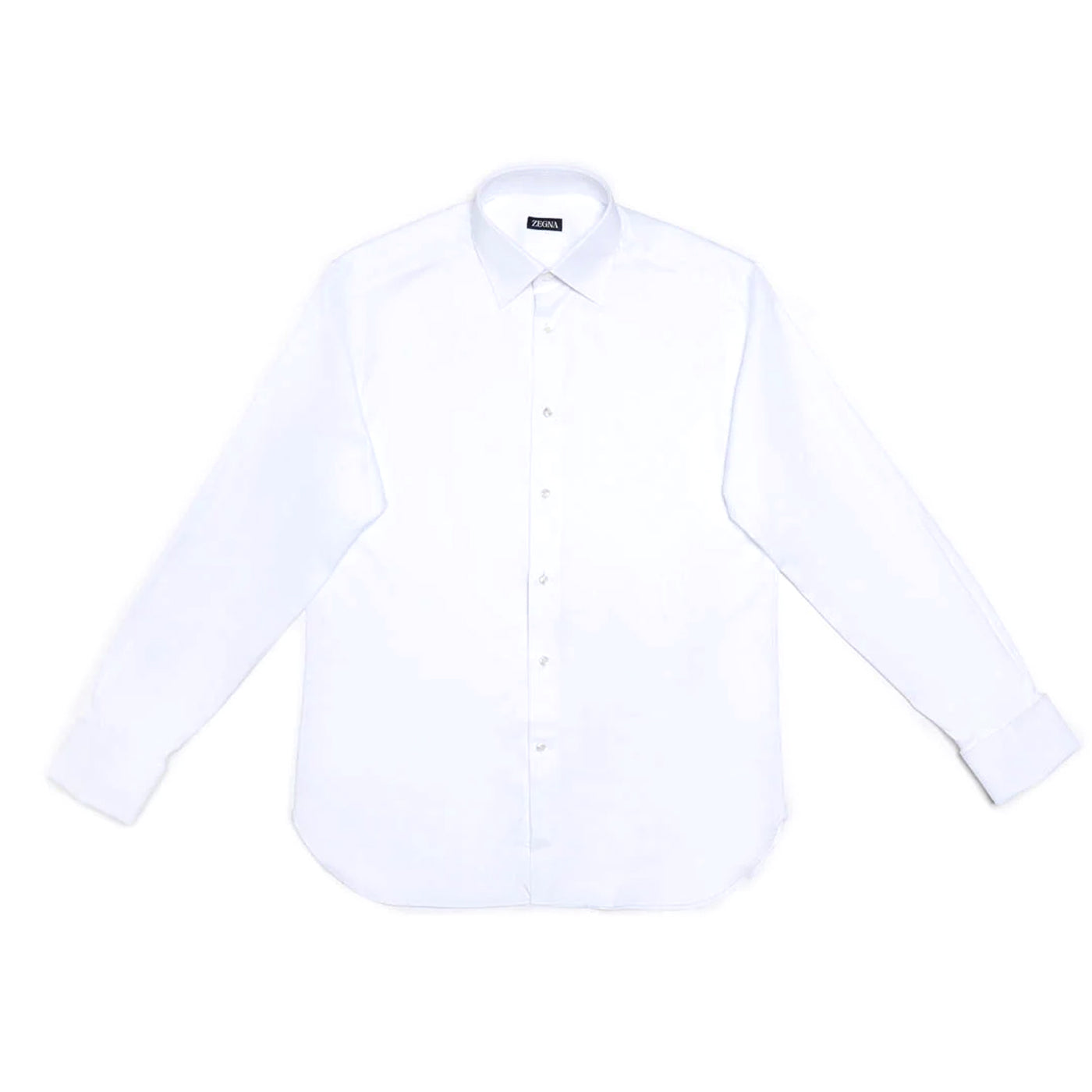 503901A5 9RS4PA 100G WHT SLD ZEGNA DRESS SHIRT