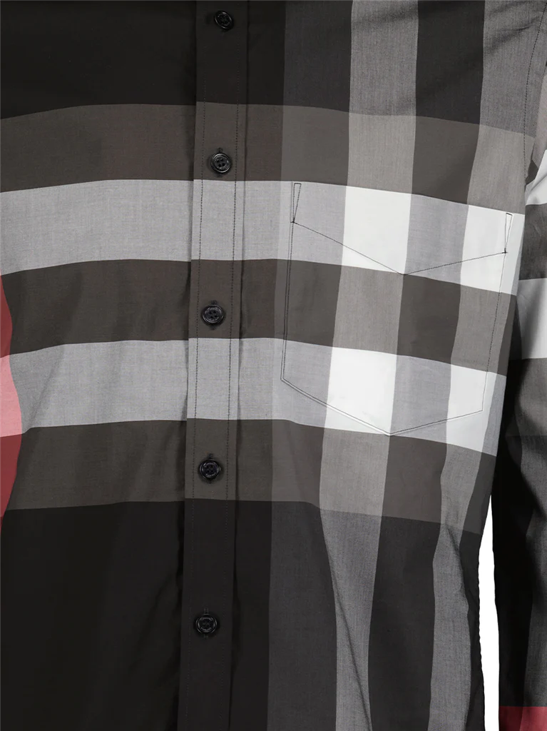 Burberry shirt mens grey online