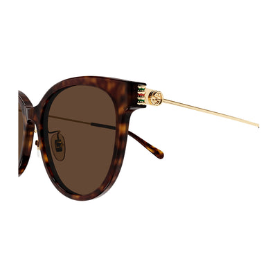 Emblem Oversize Rounded Cat-Eye Shape