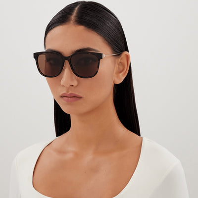 EMBLEM Oversize squared cat-eye shape. GG interlocking logo